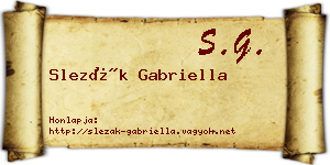 Slezák Gabriella névjegykártya