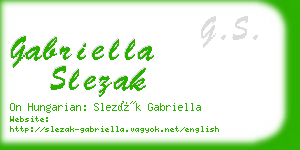 gabriella slezak business card